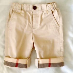 Burberry Ricky Check Cuff Pants. Size 6 months.